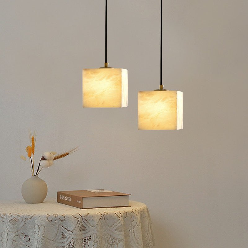 Avenanian Square Alabaster Staircase Chandelier
