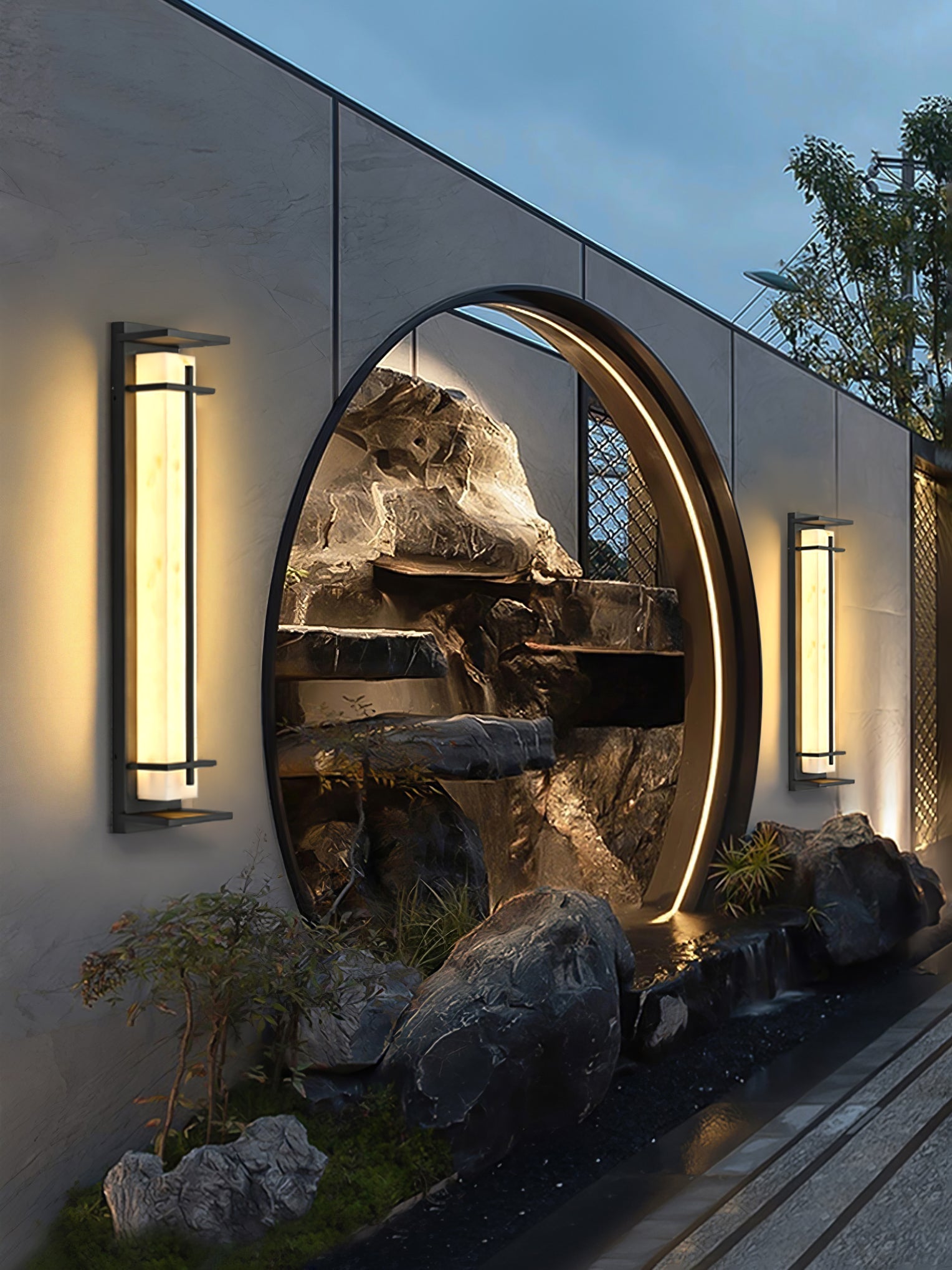 Marcell Alabaster Square Wall Light