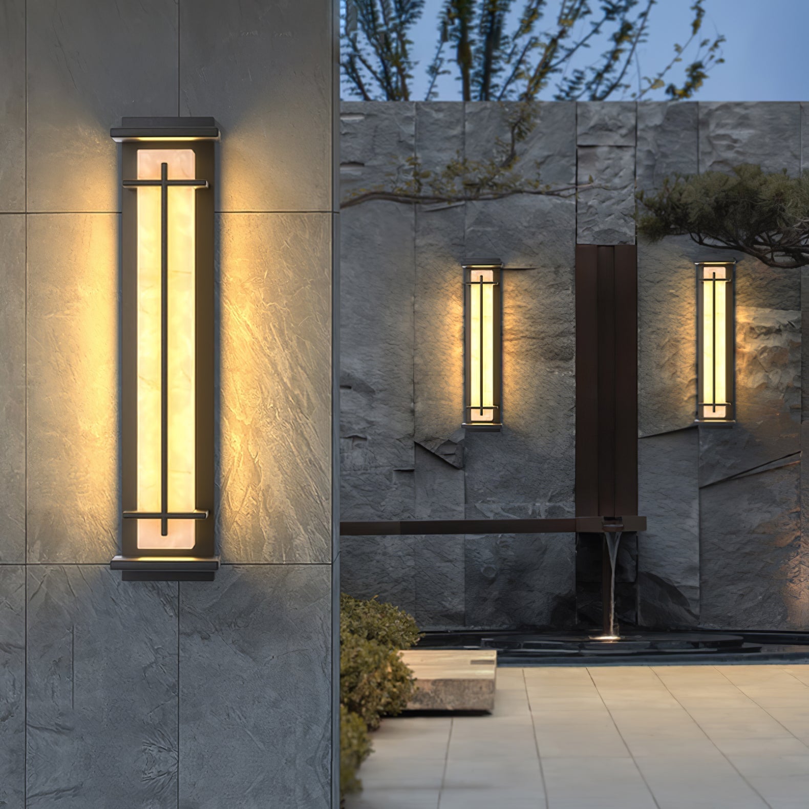 Marcell Alabaster Square Wall Light