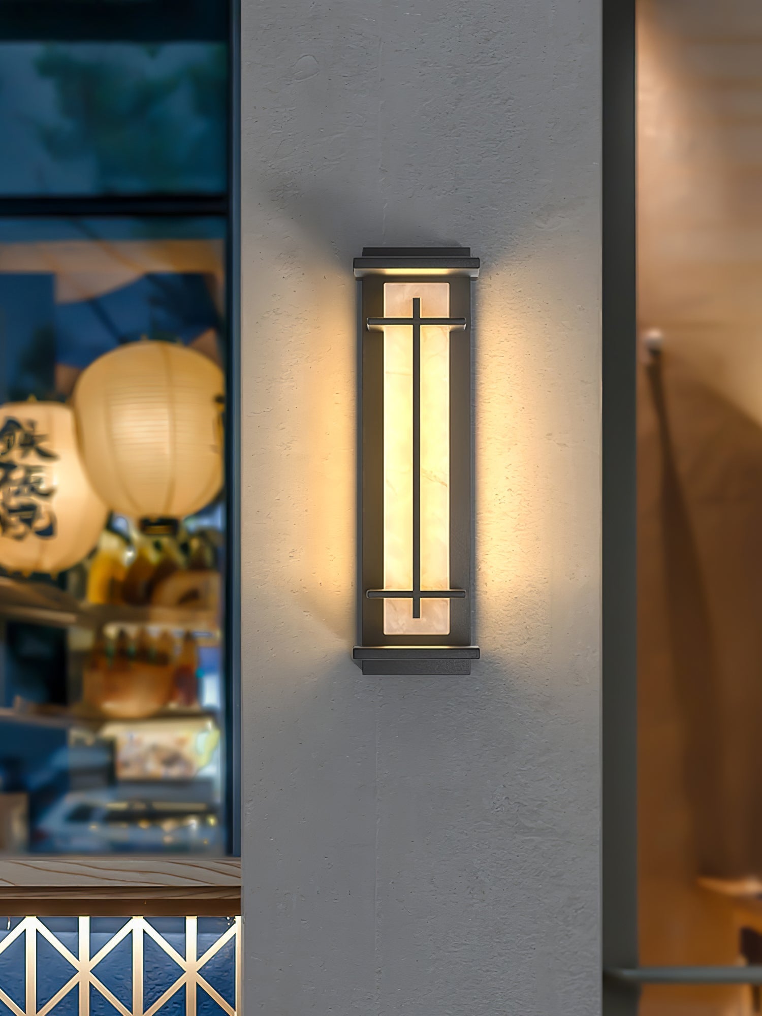 Marcell Alabaster Square Wall Light