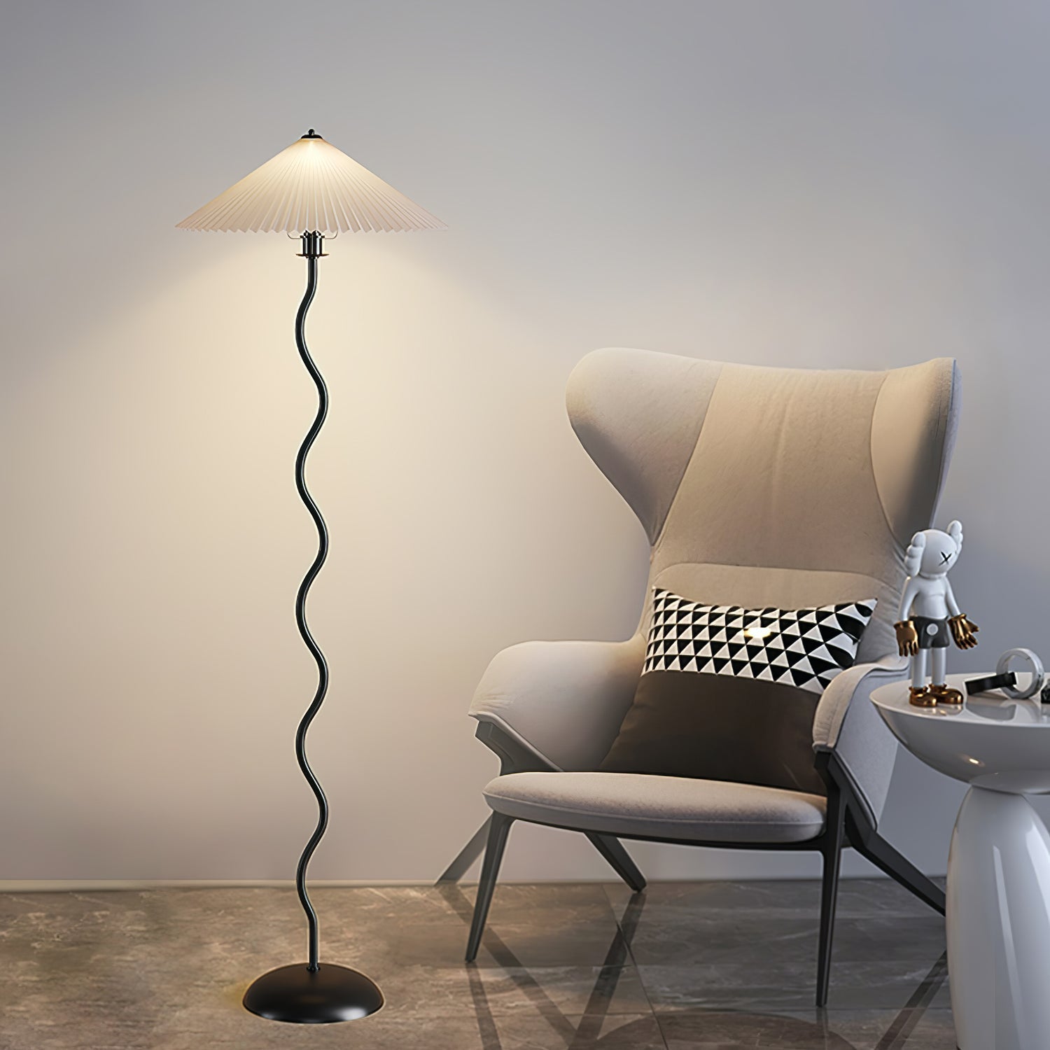 Lioraven Fabric Minimalist Floor Lamp