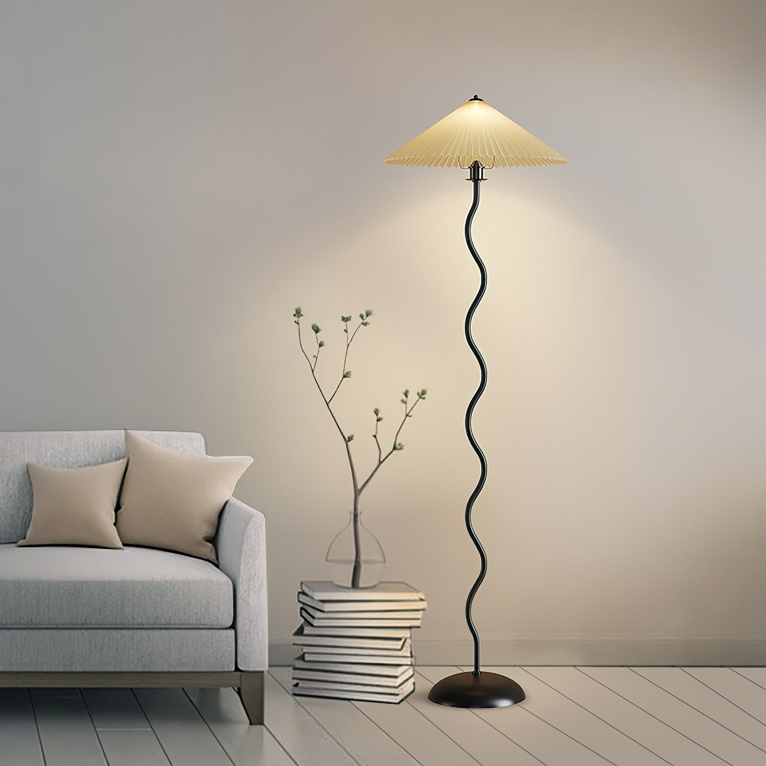 Lioraven Fabric Minimalist Floor Lamp