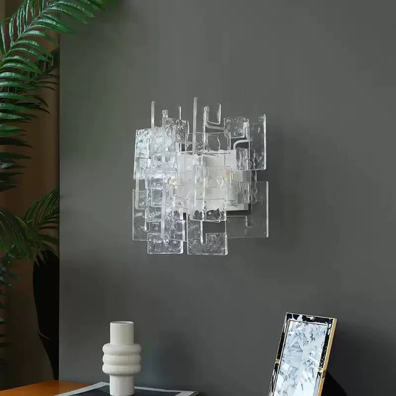 Stacked Glass Wall Sconce