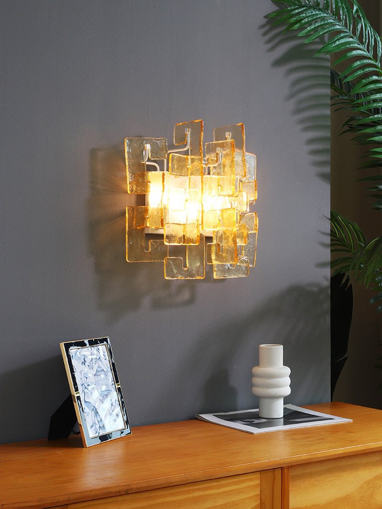 Stacked Glass Wall Sconce