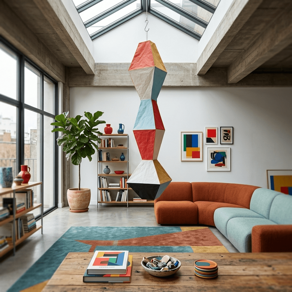 Mavelle Geometric Rice Paper Pendant Lamp