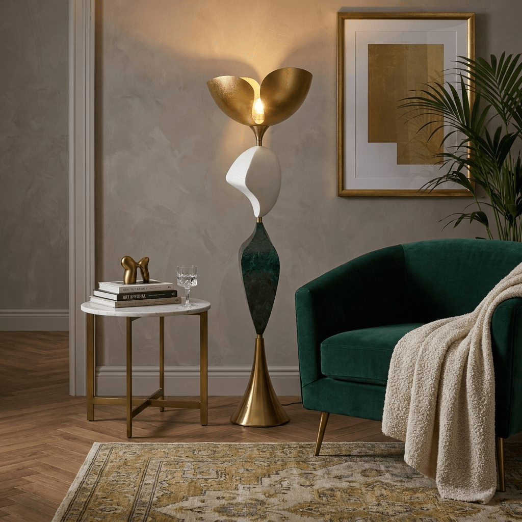 Stacked Sculptural Floor Lamp