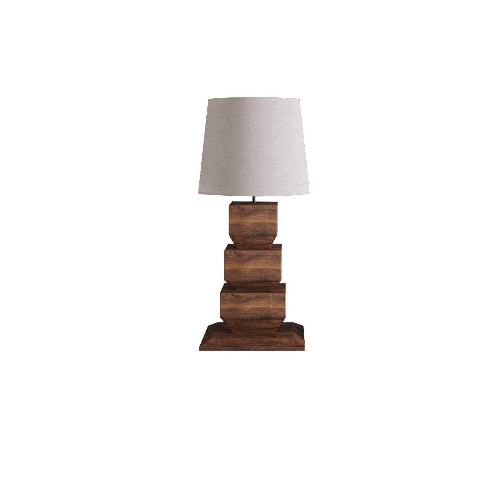 Saev Stacked Wooden Table Lamp