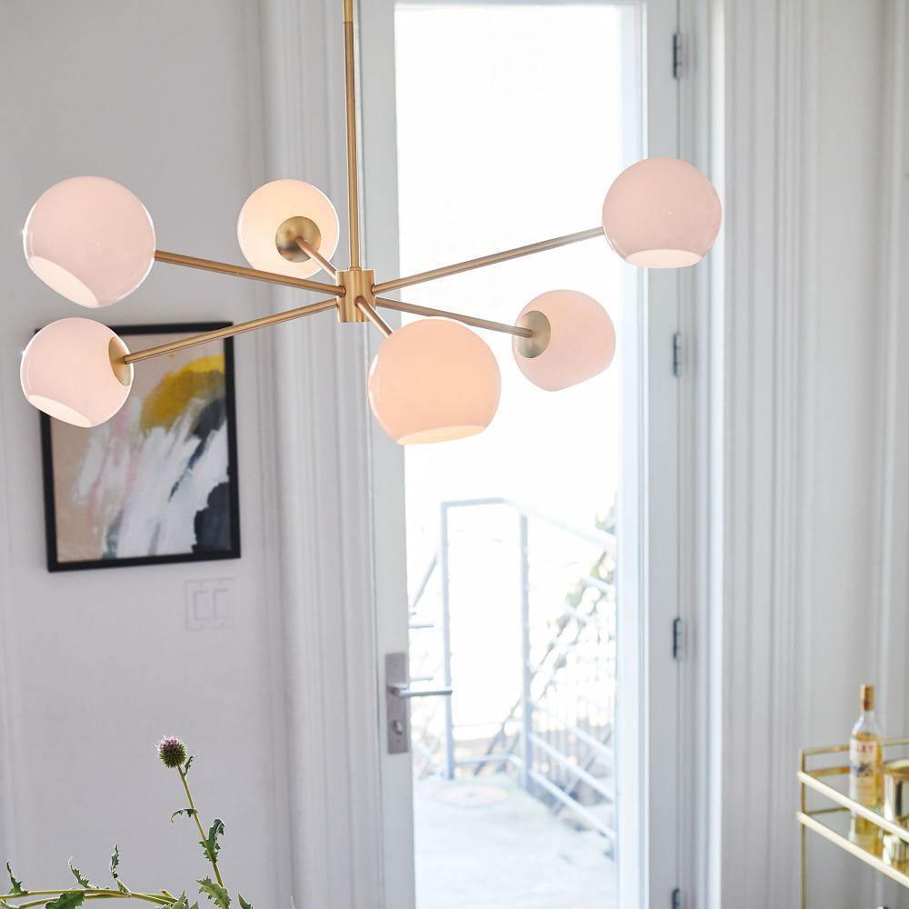 Aristin Chandelier Staggered Glass 6-Light