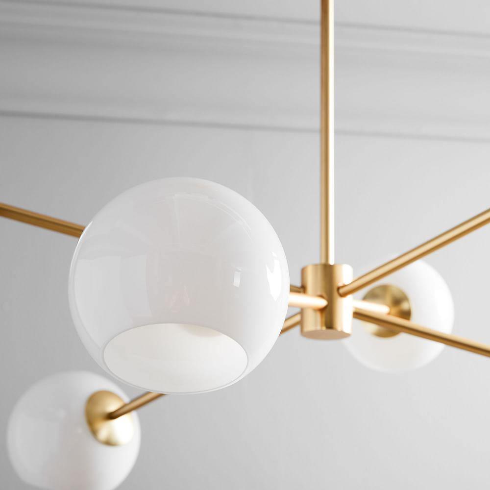 Aristin Chandelier Staggered Glass 6-Light