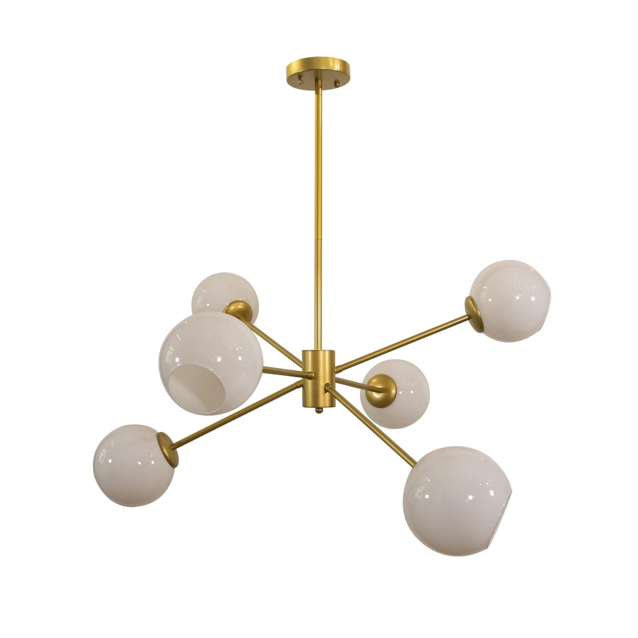 Aristin Chandelier Staggered Glass 6-Light