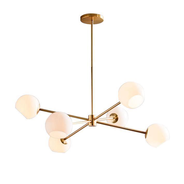 Aristin Chandelier Staggered Glass 6-Light