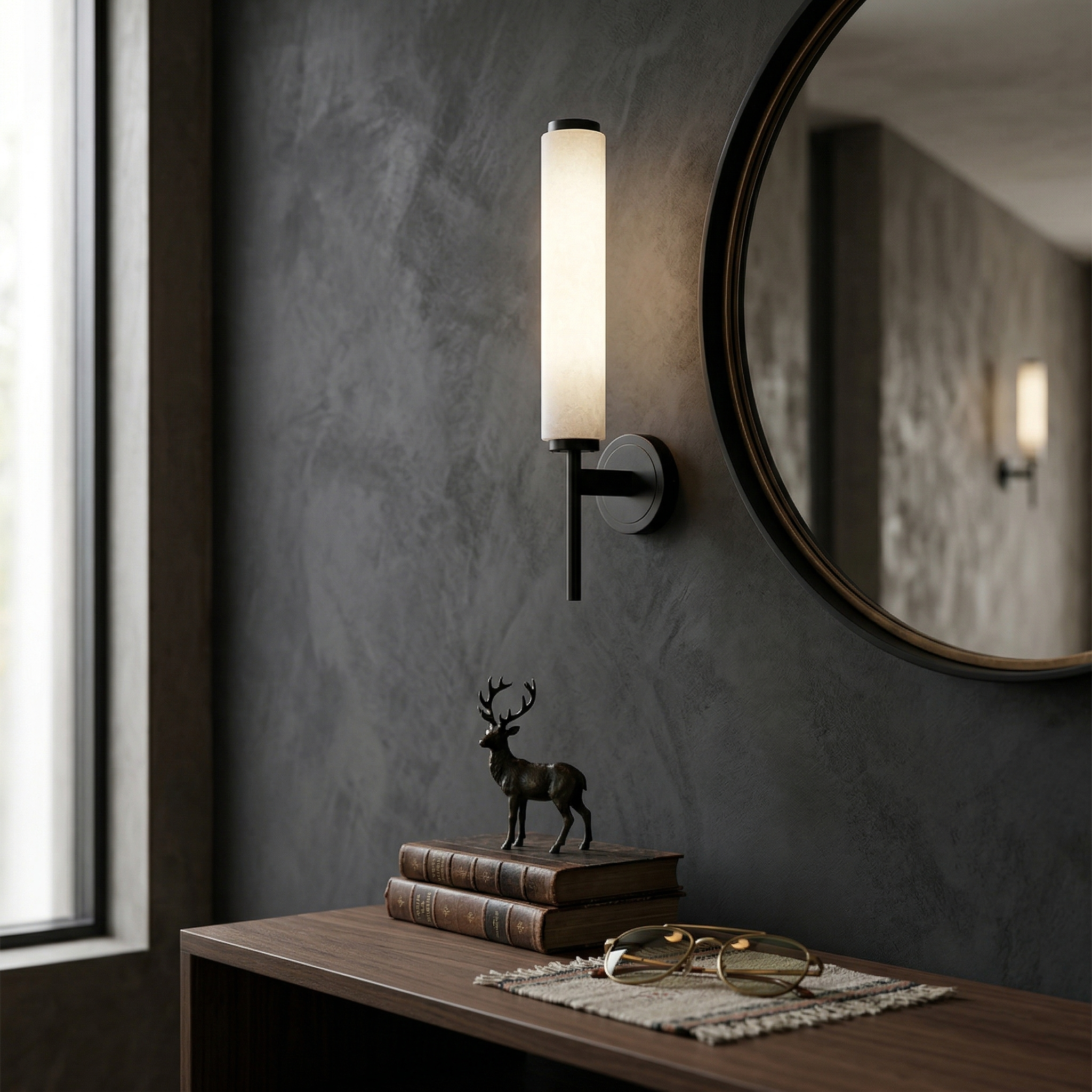 Orinley Alabaster Indoor Wall Light