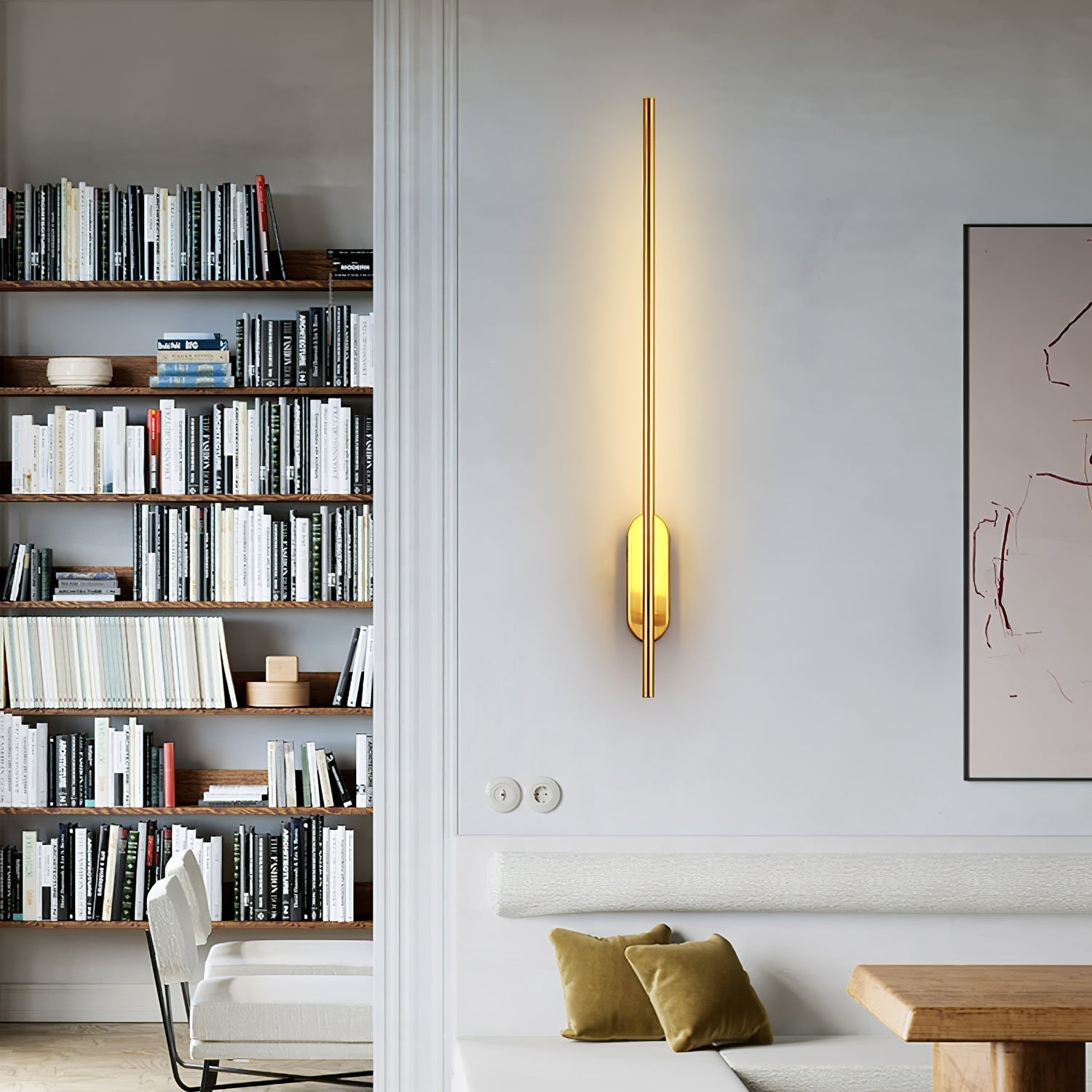 Marissa Stick Shaped Brass Sconce Wall lamp