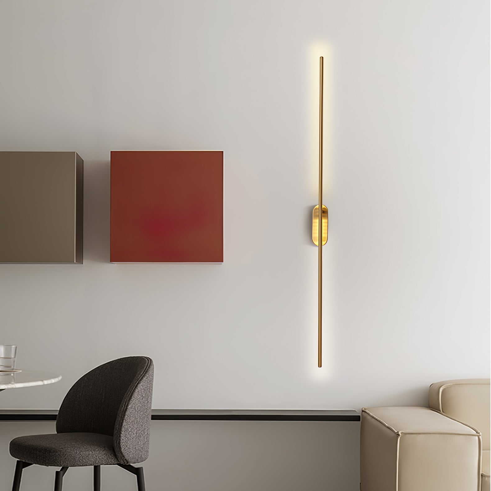 Marissa Stick Shaped Brass Sconce Wall lamp
