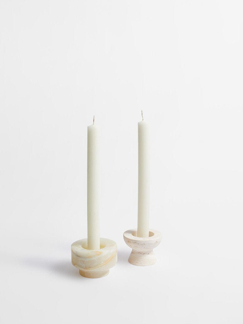 Nerinise Stone Halo Candle Holder Set