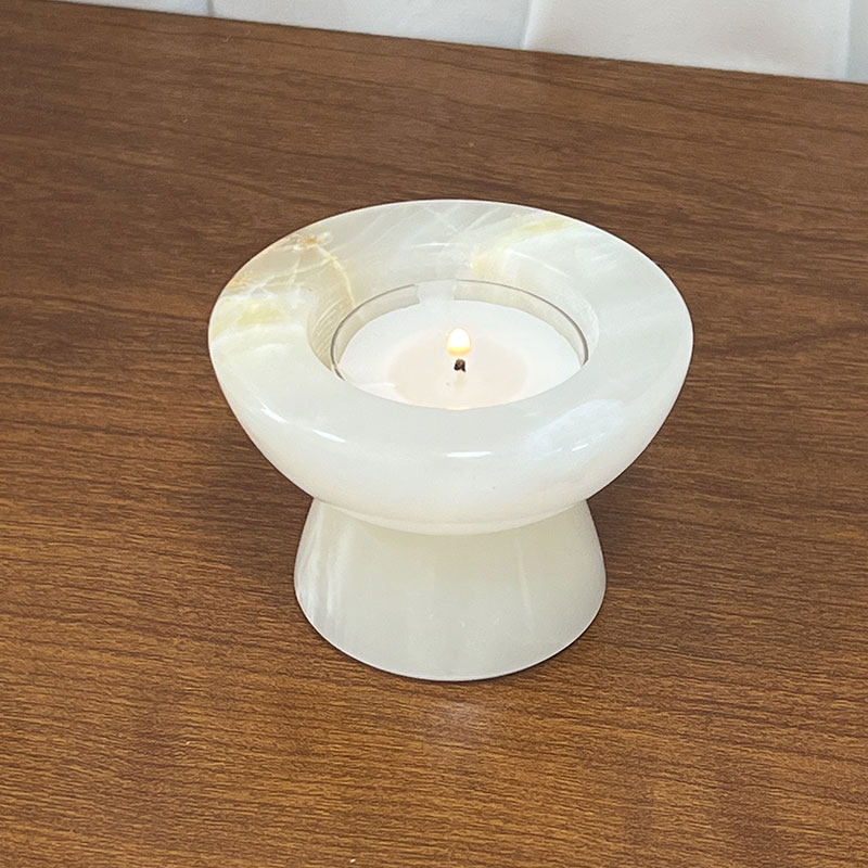 Nerinise Stone Halo Candle Holder Set