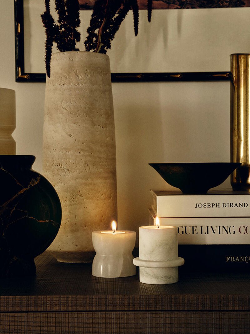 Nerinise Stone Halo Candle Holder Set