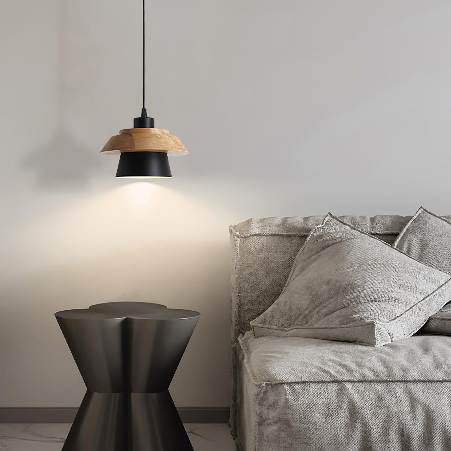 Morrowe Stone Wood Pendant Lamp