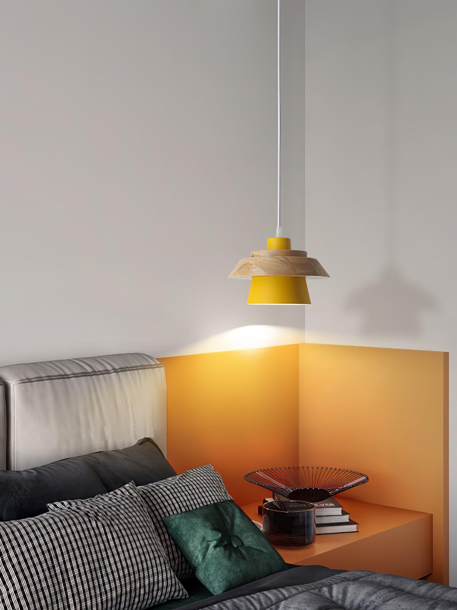Morrowe Stone Wood Pendant Lamp