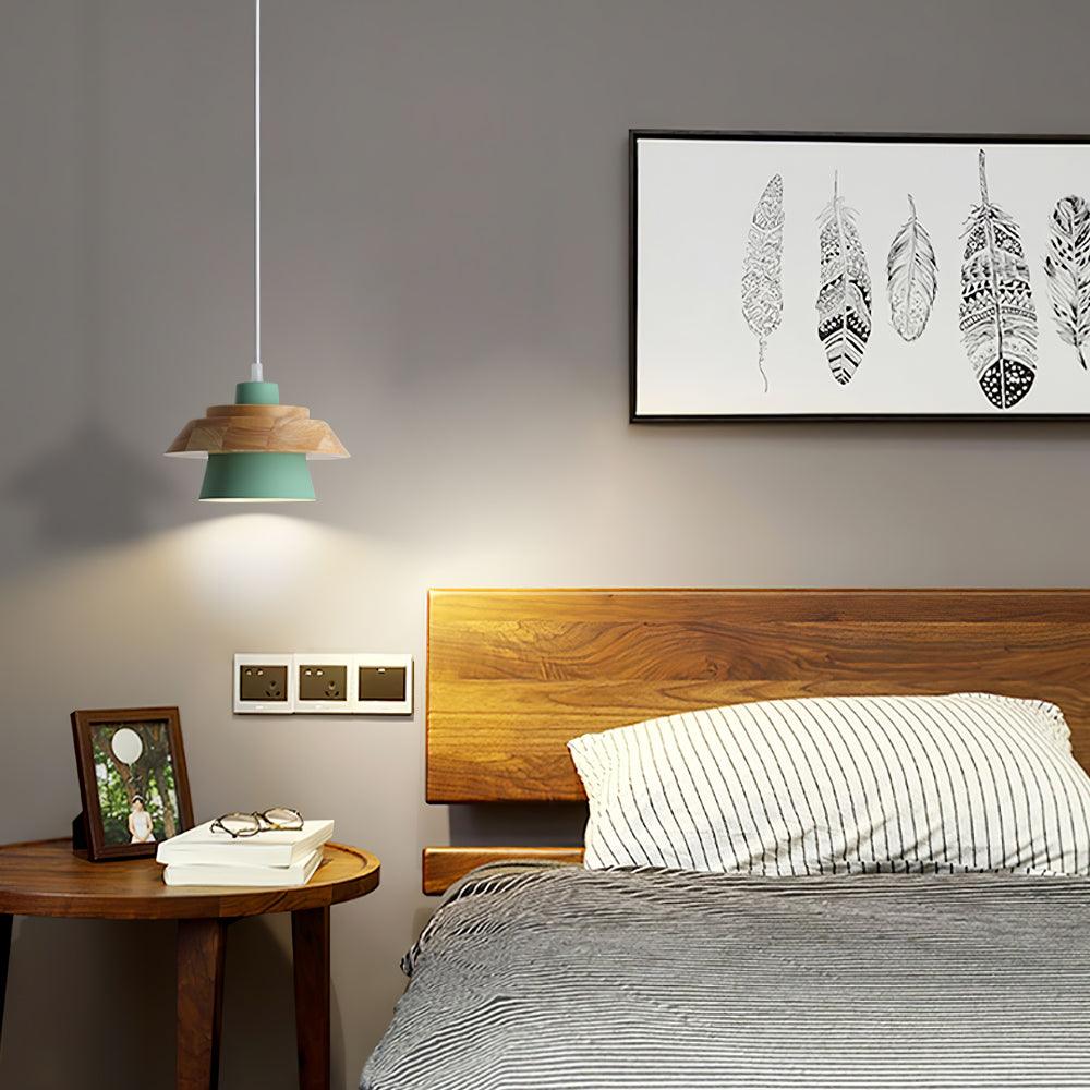 Morrowe Stone Wood Pendant Lamp