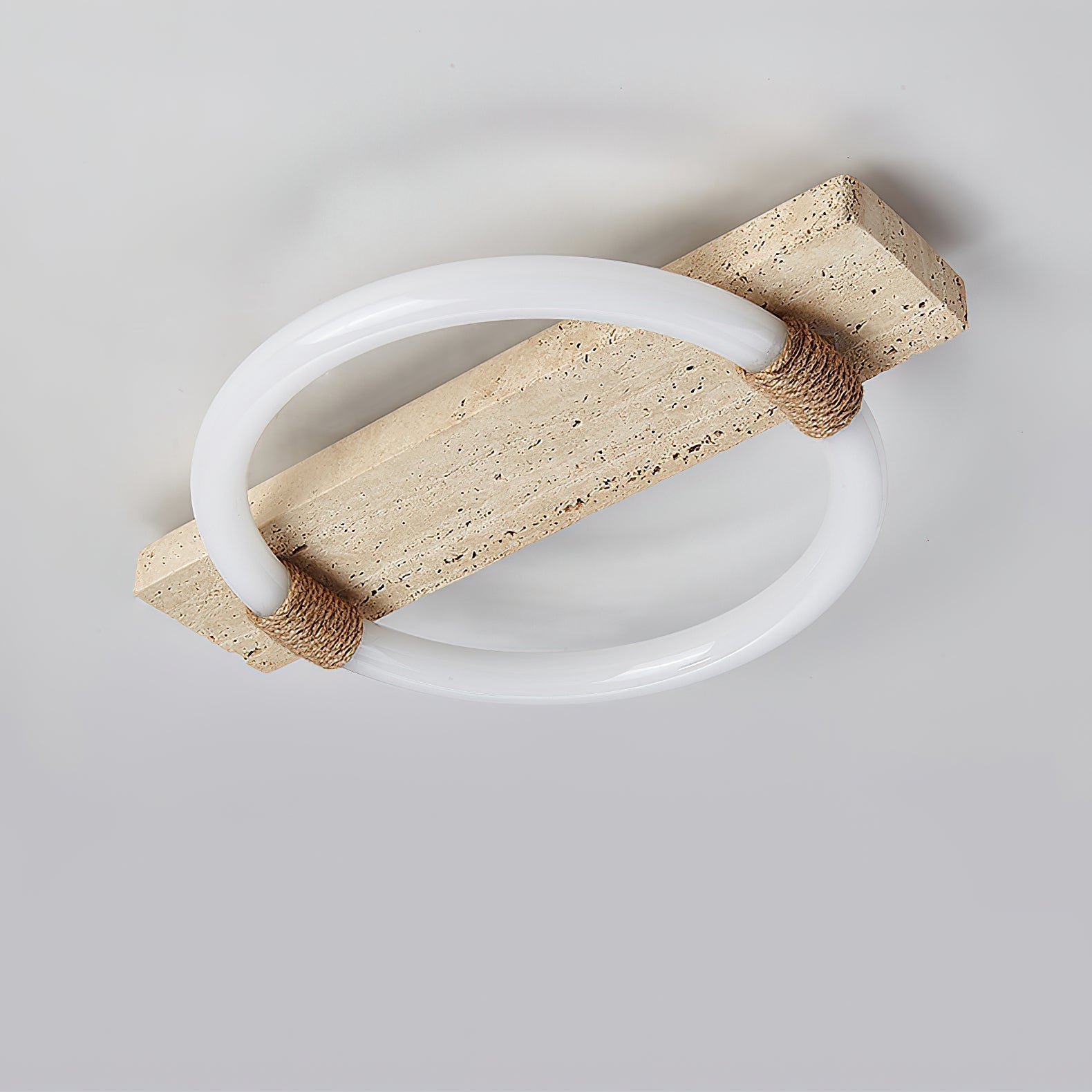 Elmaryra Ringed Travertine Wall Light / Ceiling Light