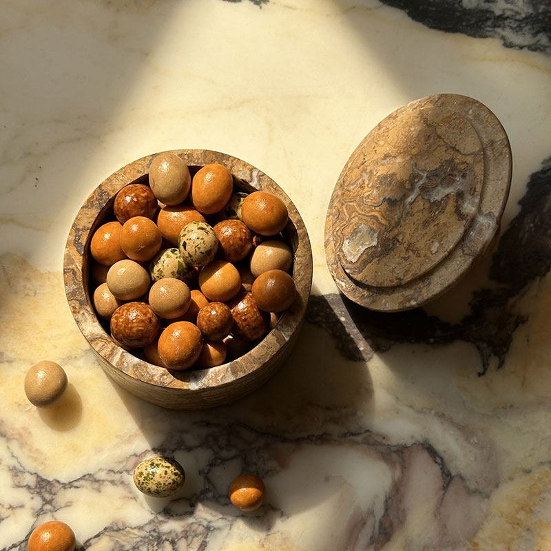 Strata Sphere Stone Box