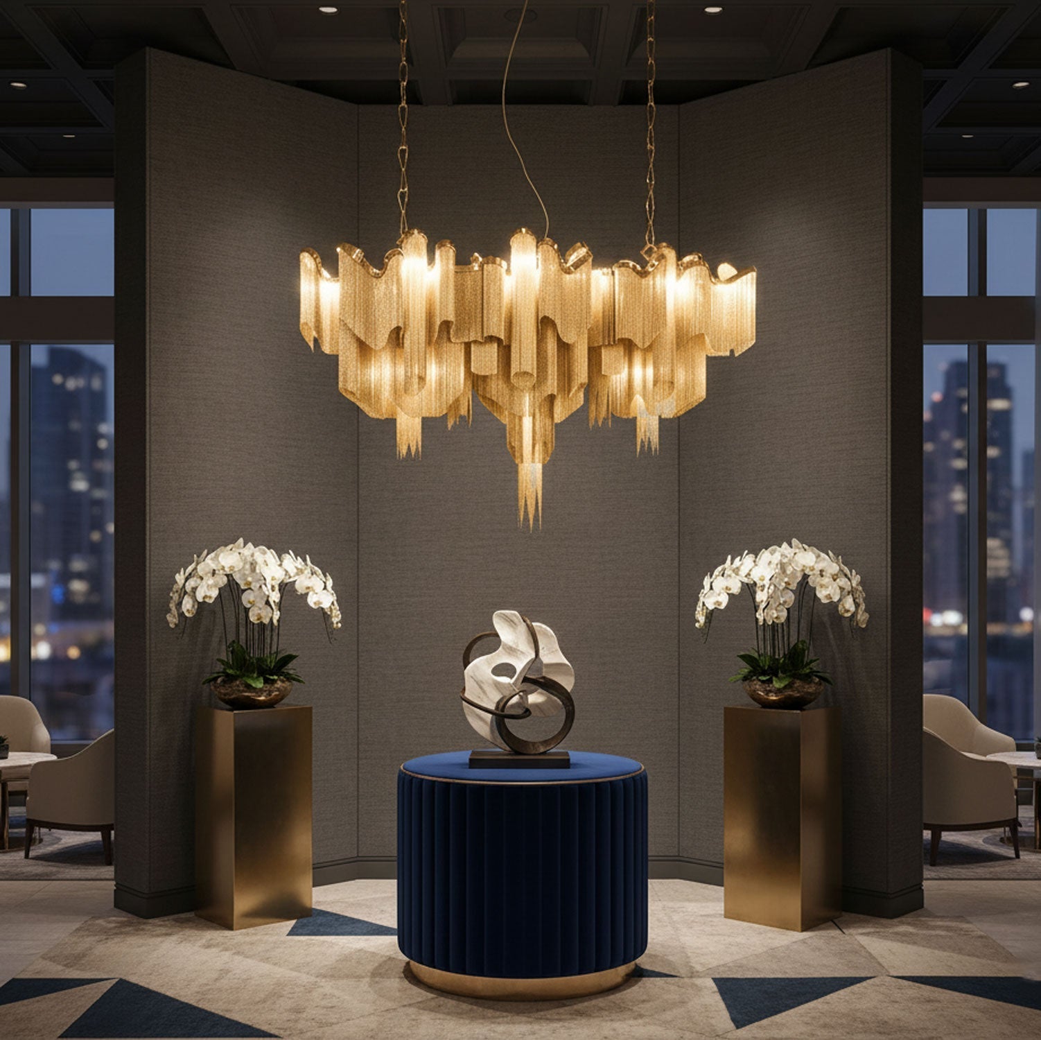 Noririne Stream Chain Chandelier
