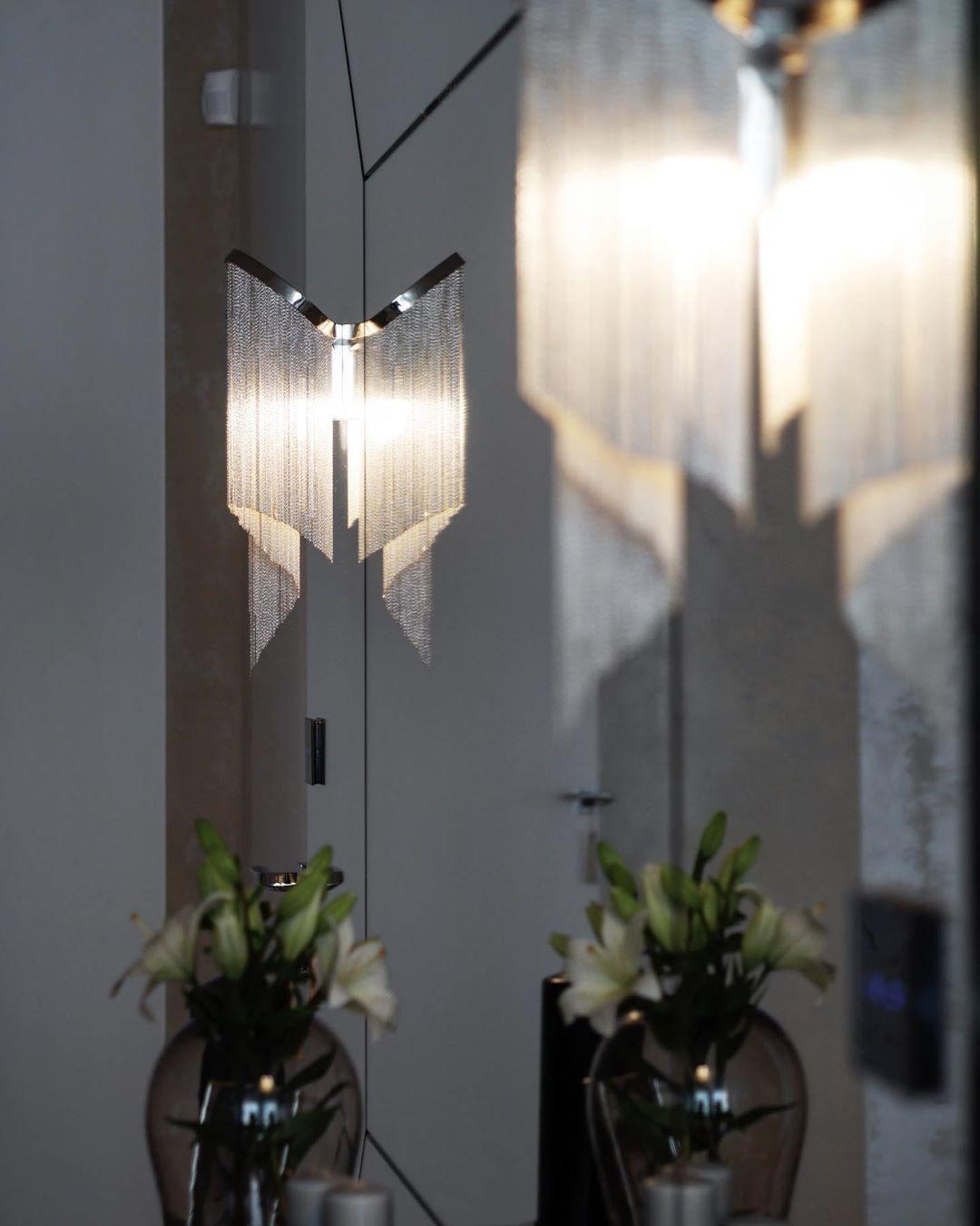 Lustra Pendant Lamp Stream Chain Nickel