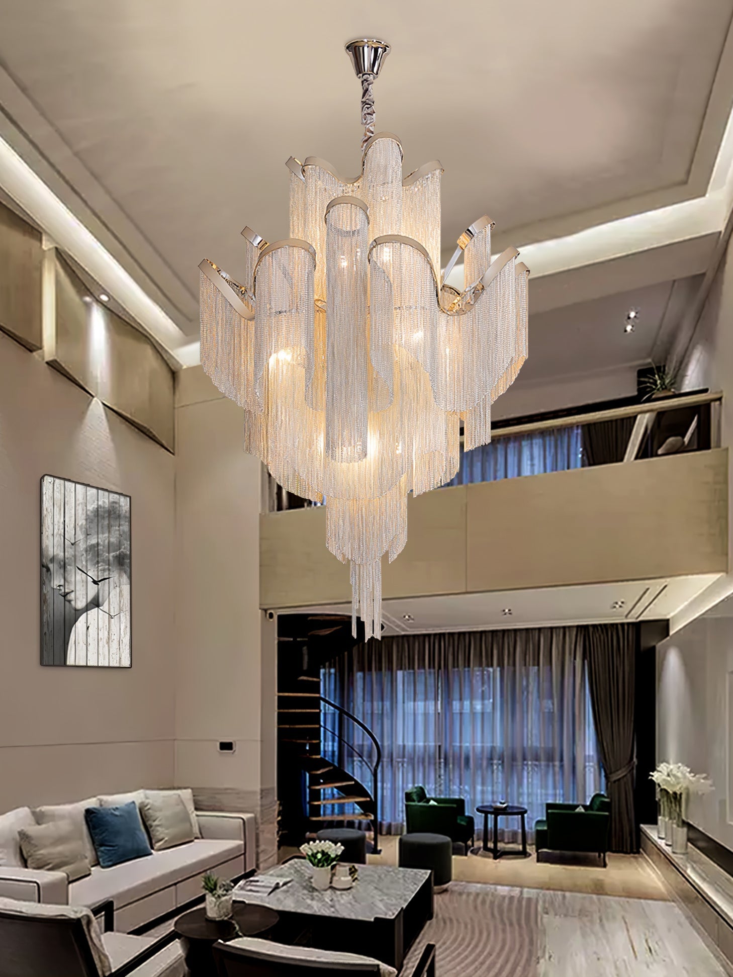 Noririne Stream Chain Chandelier