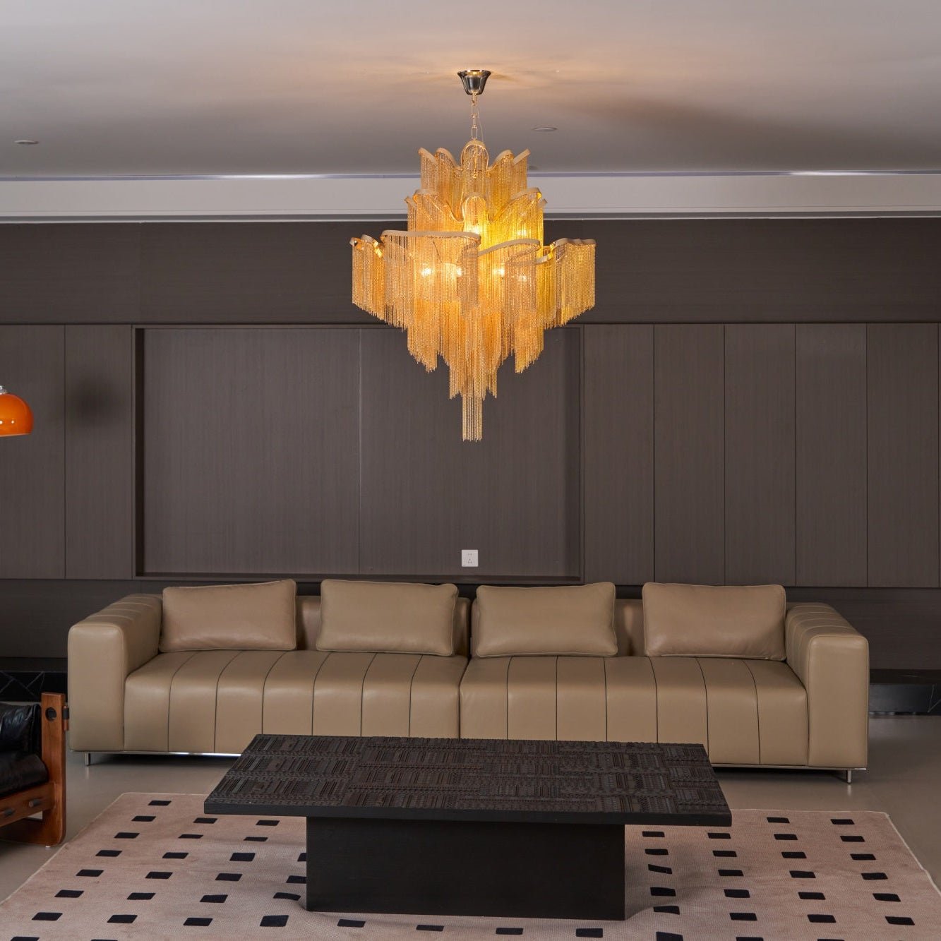 Lustra Pendant Lamp Stream Chain Nickel