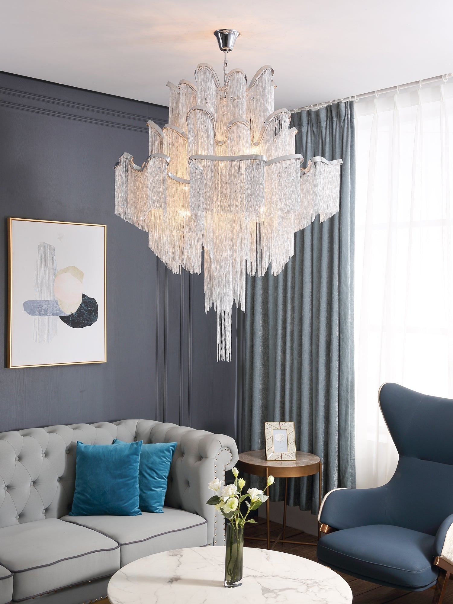 Noririne Stream Chain Chandelier