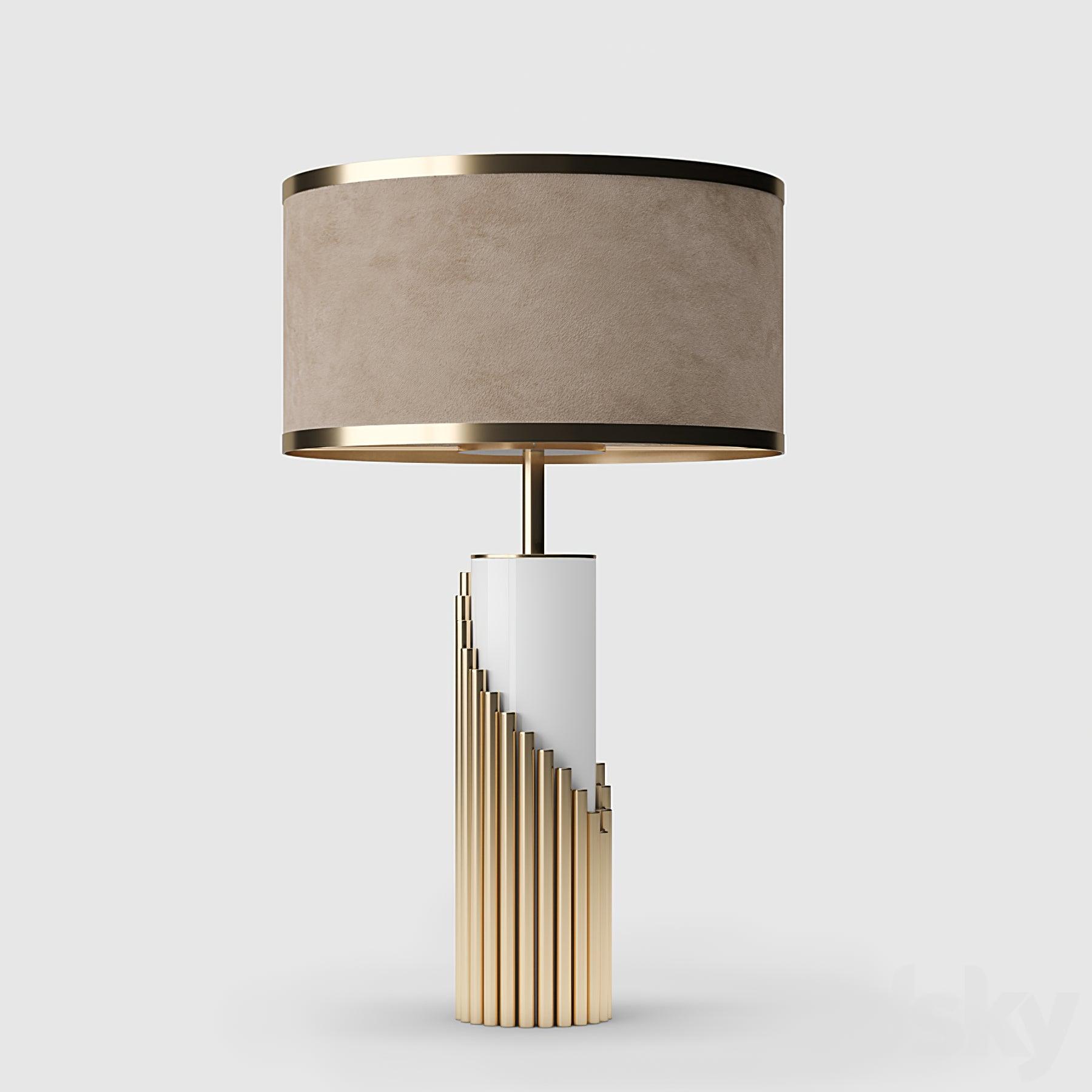 Teldes Marble Fabric Table Lamp