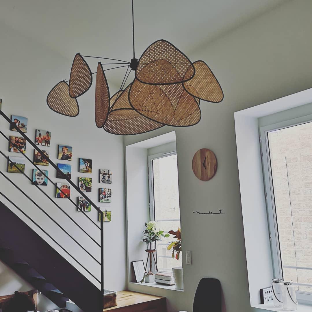Ariinora Pendant Light Rattan Swag Industrial