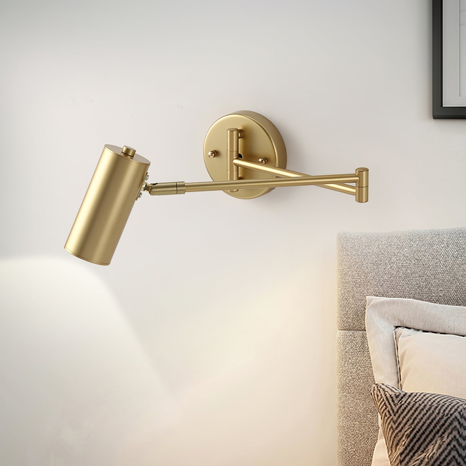 Auraelle Wall Sconce Brass Swing Arm Adjustable