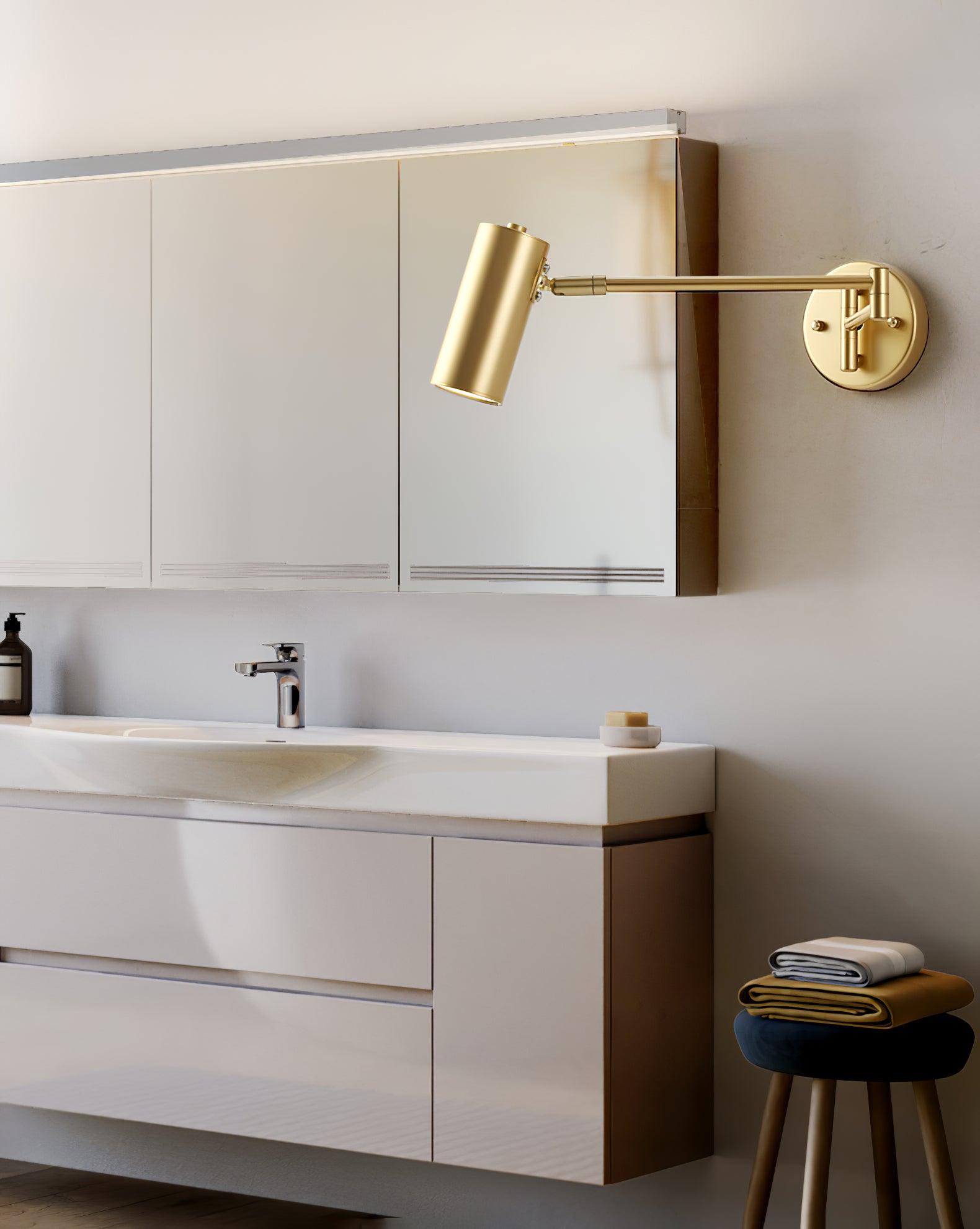 Auraelle Wall Sconce Brass Swing Arm Adjustable