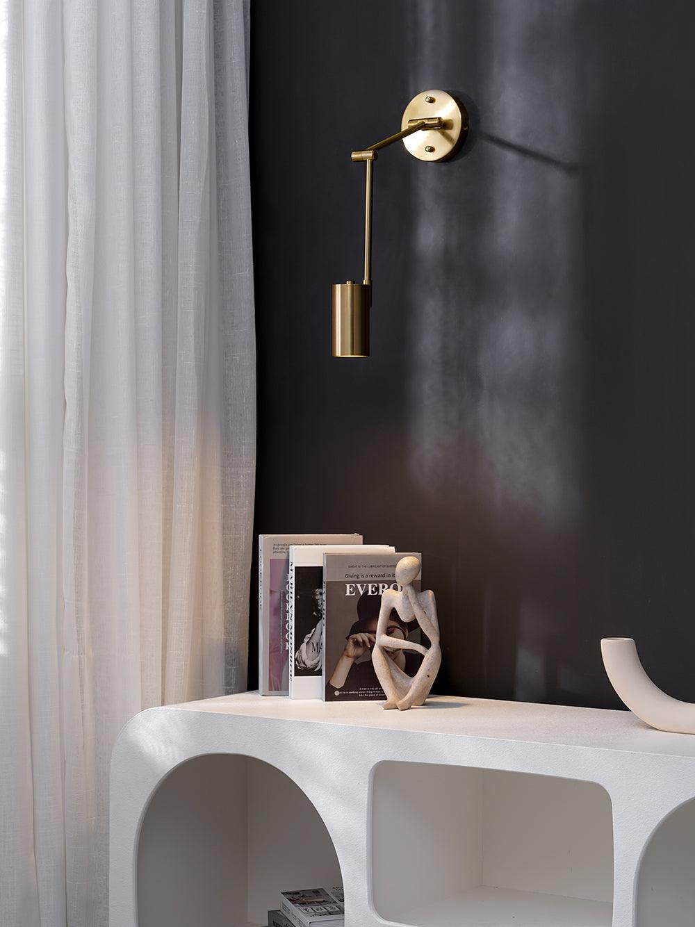 Auraelle Wall Sconce Brass Swing Arm Adjustable