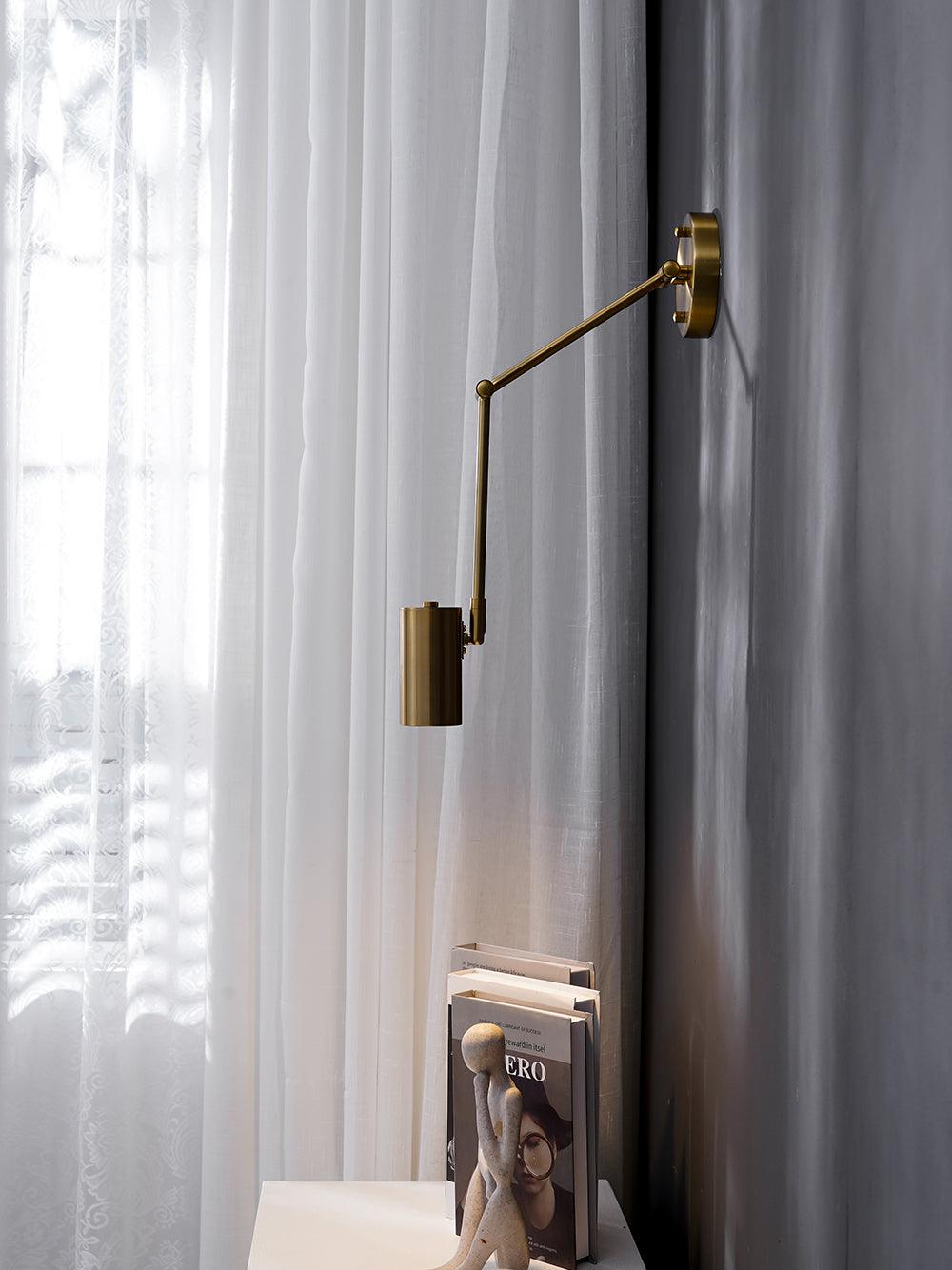 Auraelle Wall Sconce Brass Swing Arm Adjustable