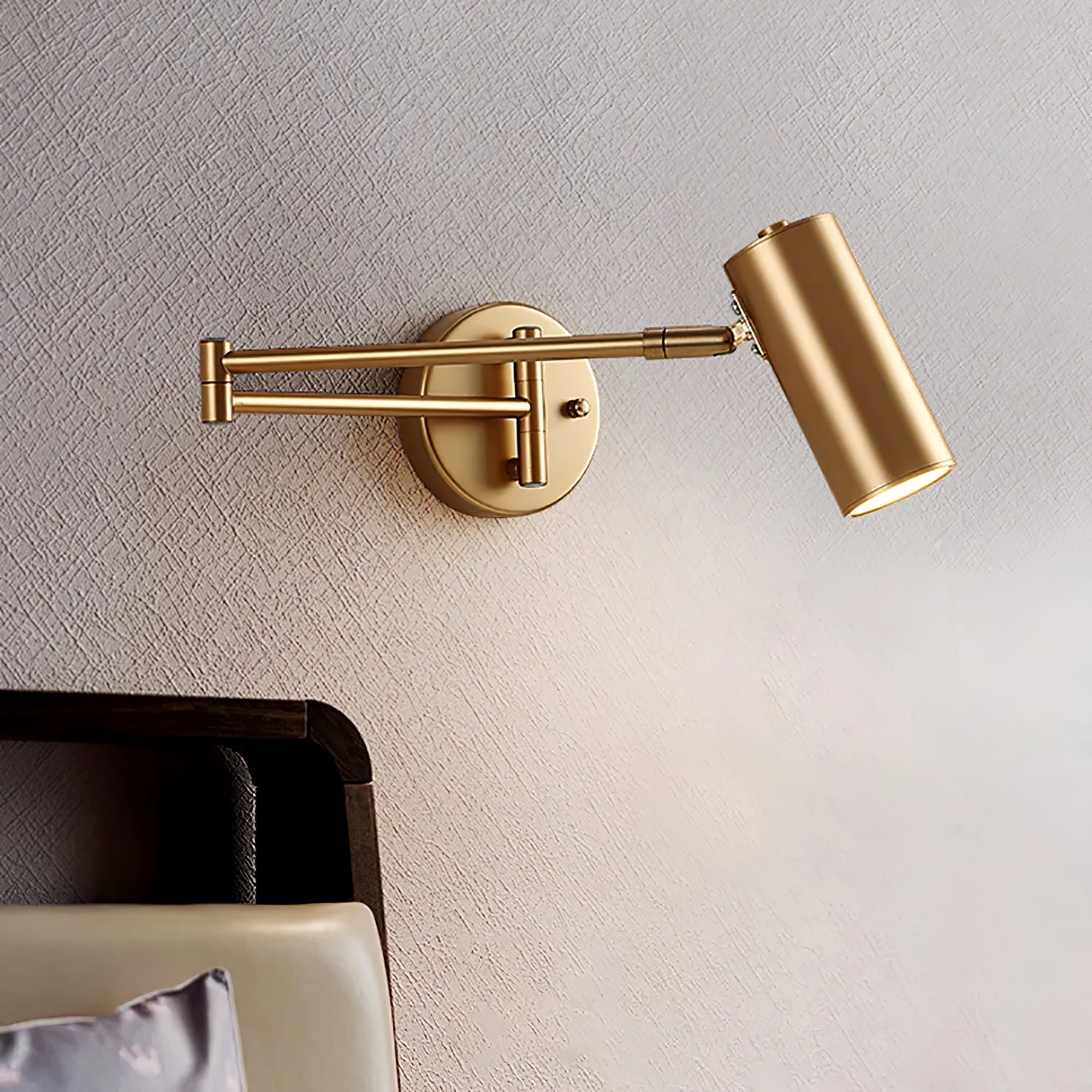 Auraelle Wall Sconce Brass Swing Arm Adjustable