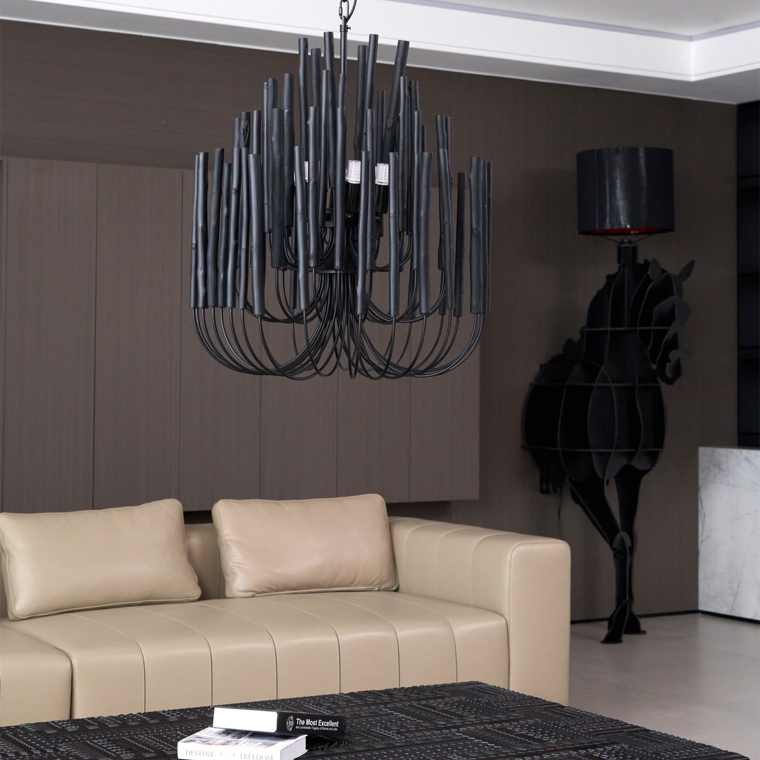 Nyphaiel Postmodern Luxury Wood Chandelier