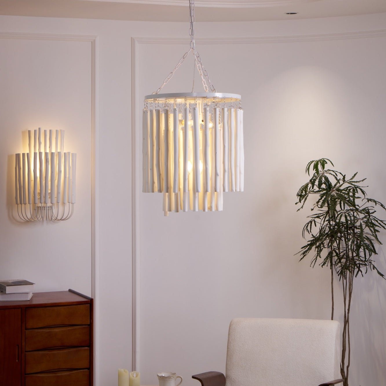 Nyphaiel Postmodern Luxury Wood Chandelier