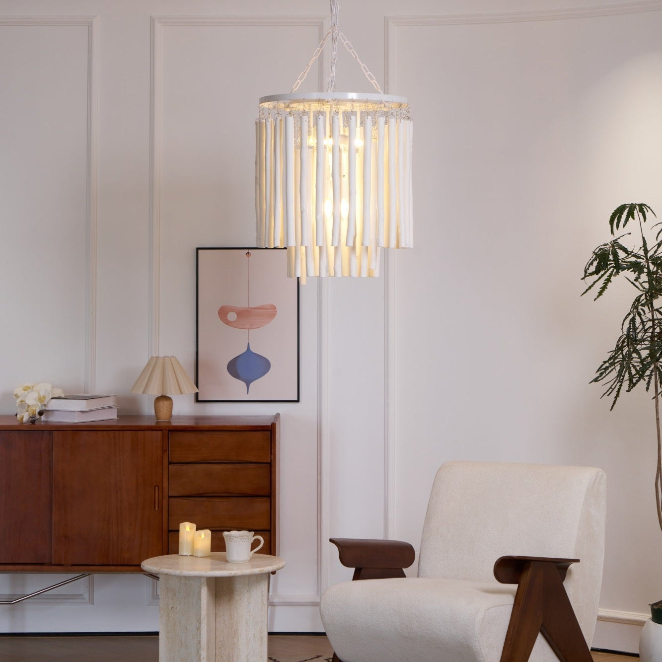 Nyphaiel Postmodern Luxury Wood Chandelier