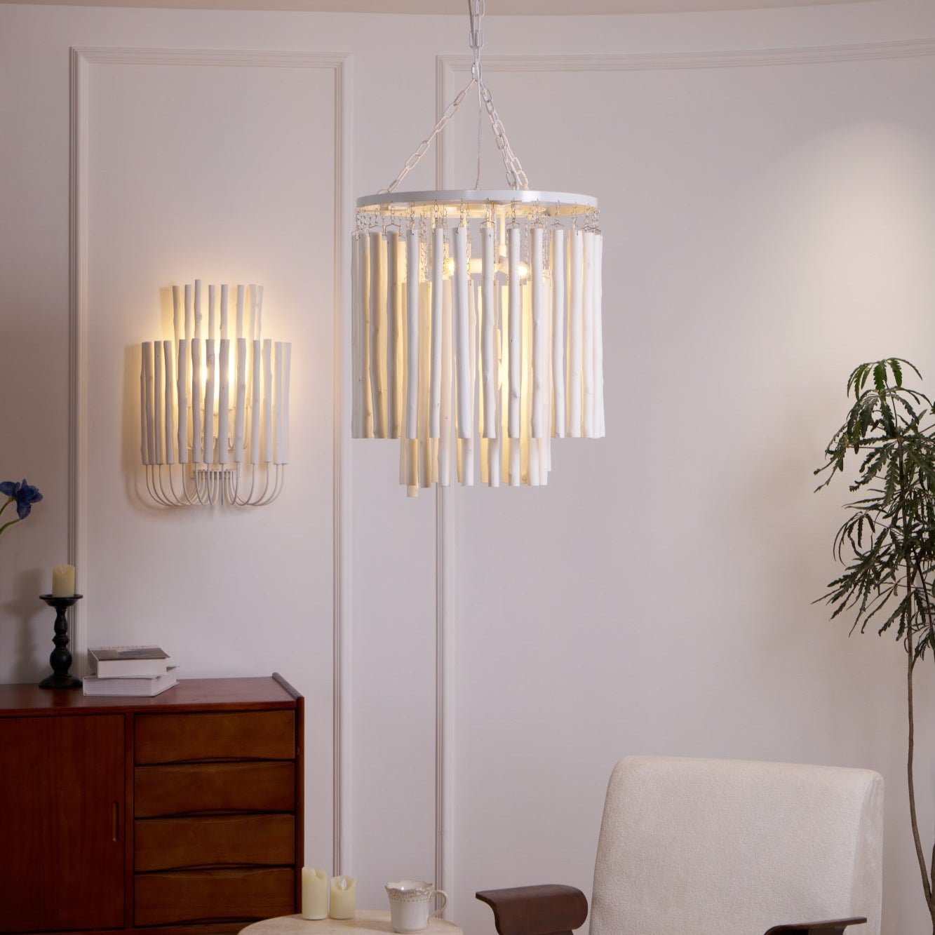 Nyphaiel Postmodern Luxury Wood Chandelier