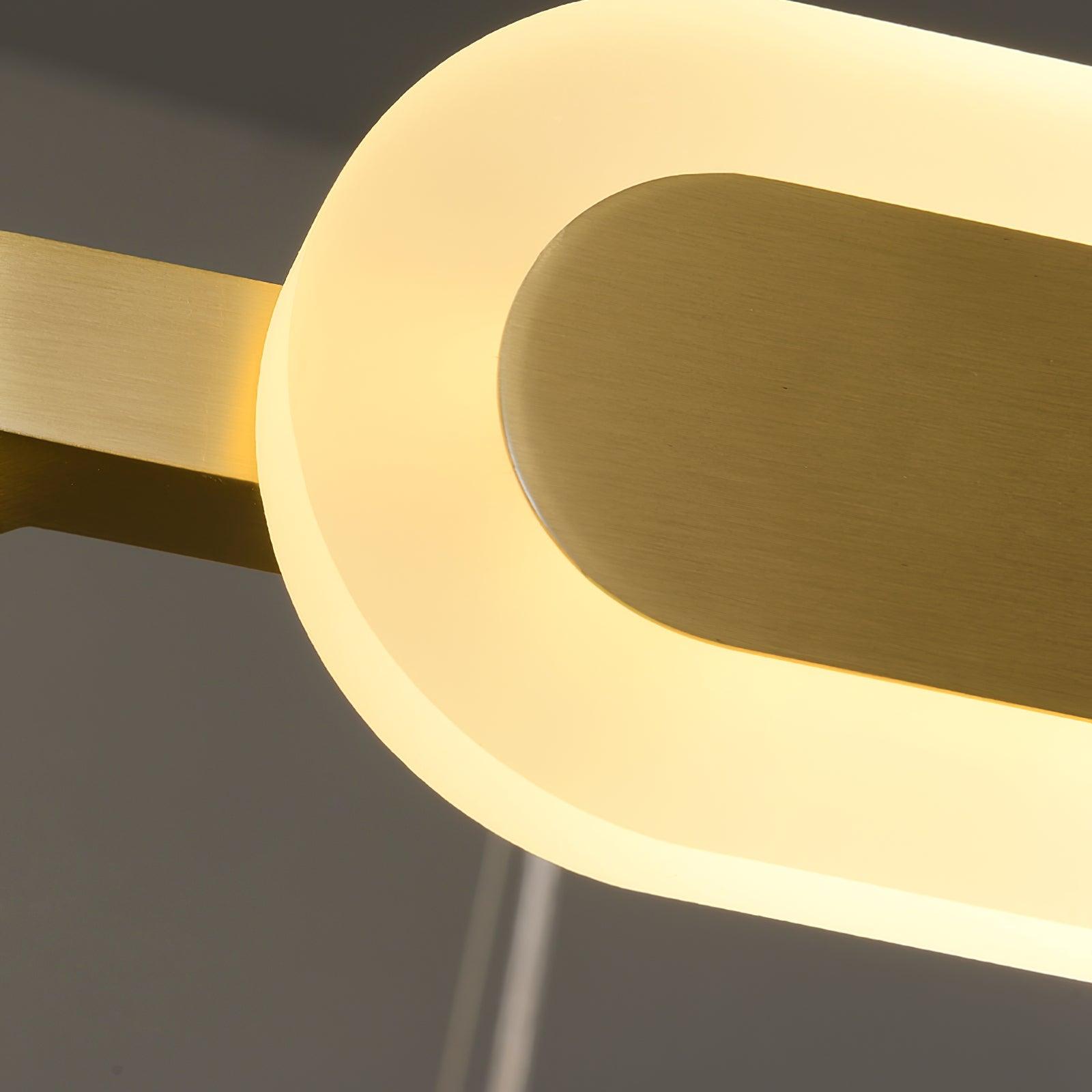 Din Chandelier Geometric Brass Ring