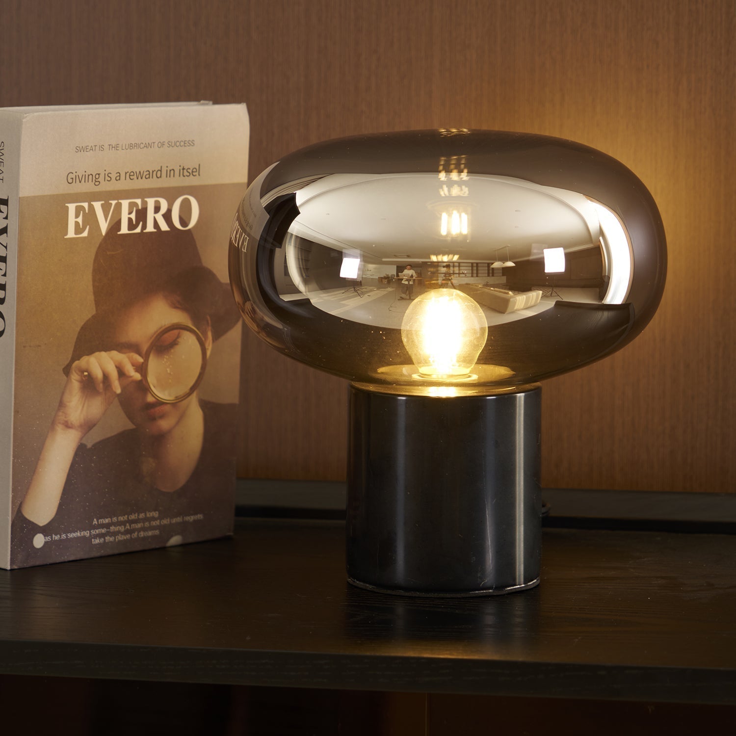 Rova Marble Industrial Table Lamp