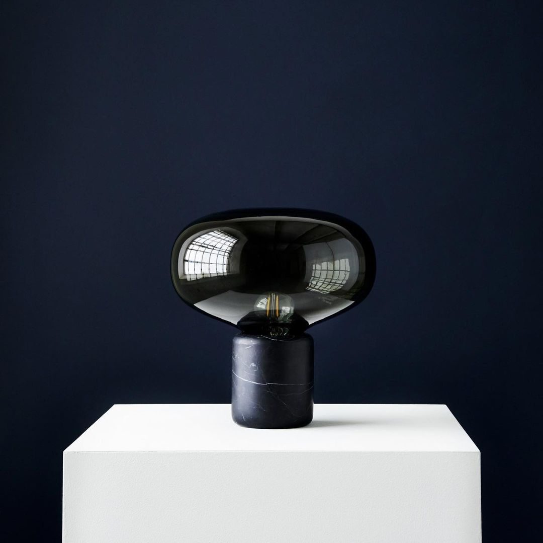 Rova Marble Industrial Table Lamp - Neutral Decor