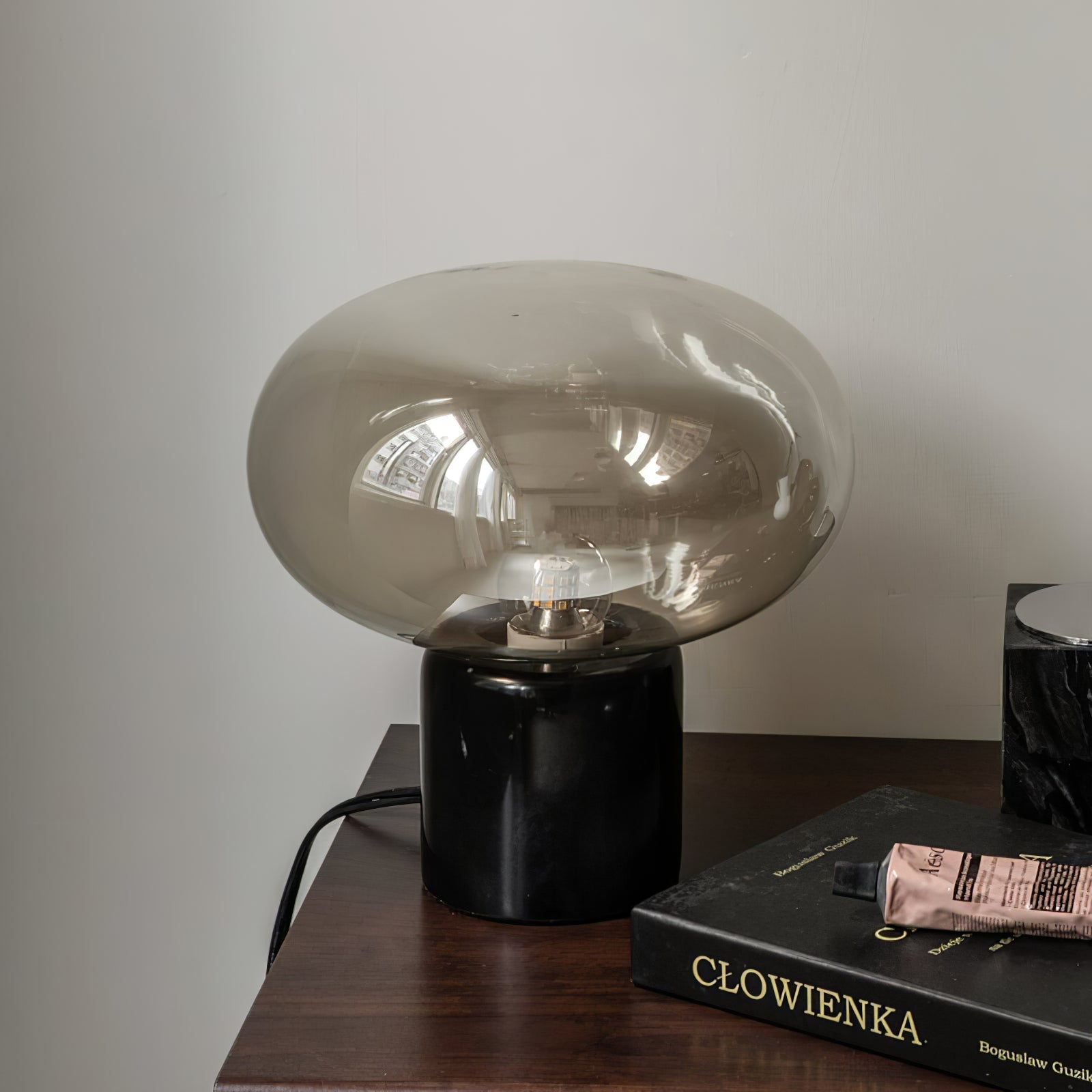 Rova Marble Industrial Table Lamp - Neutral Decor