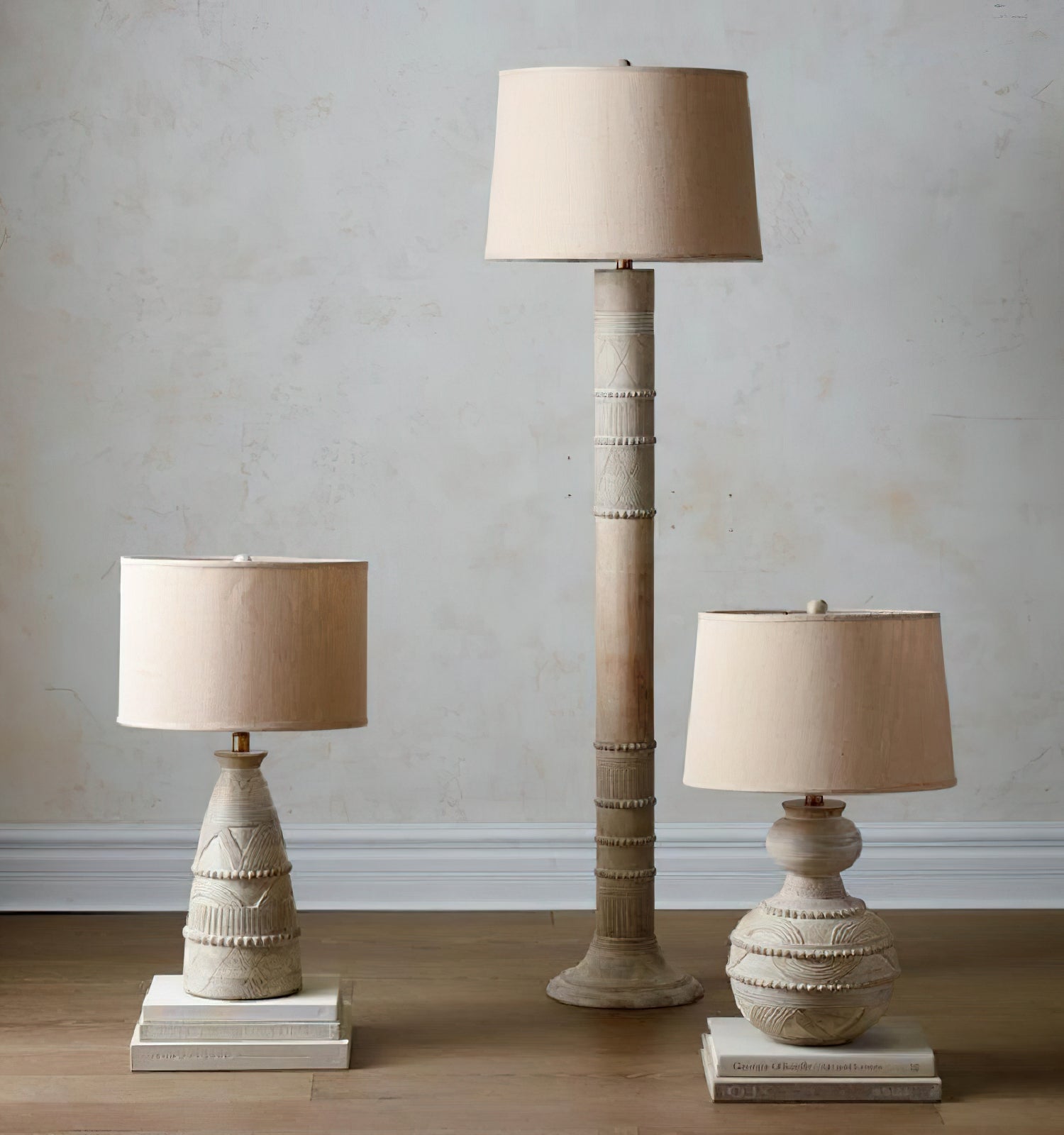Zyra Rustic Wood Table Lamp
