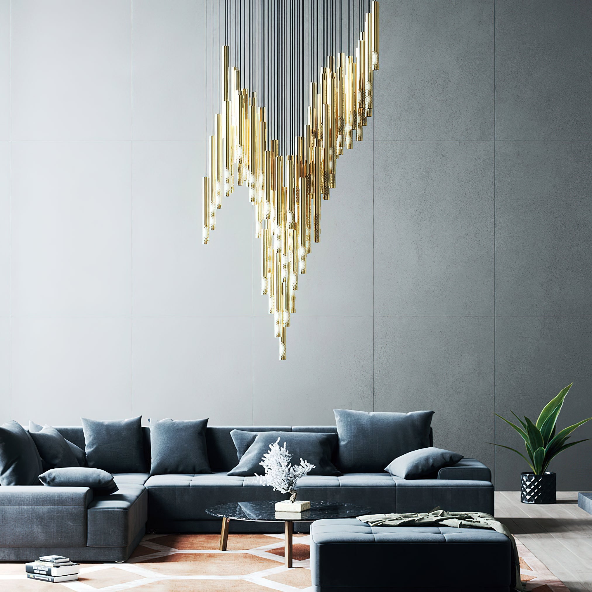 Rivinian Orchestral Cascade Chandelier