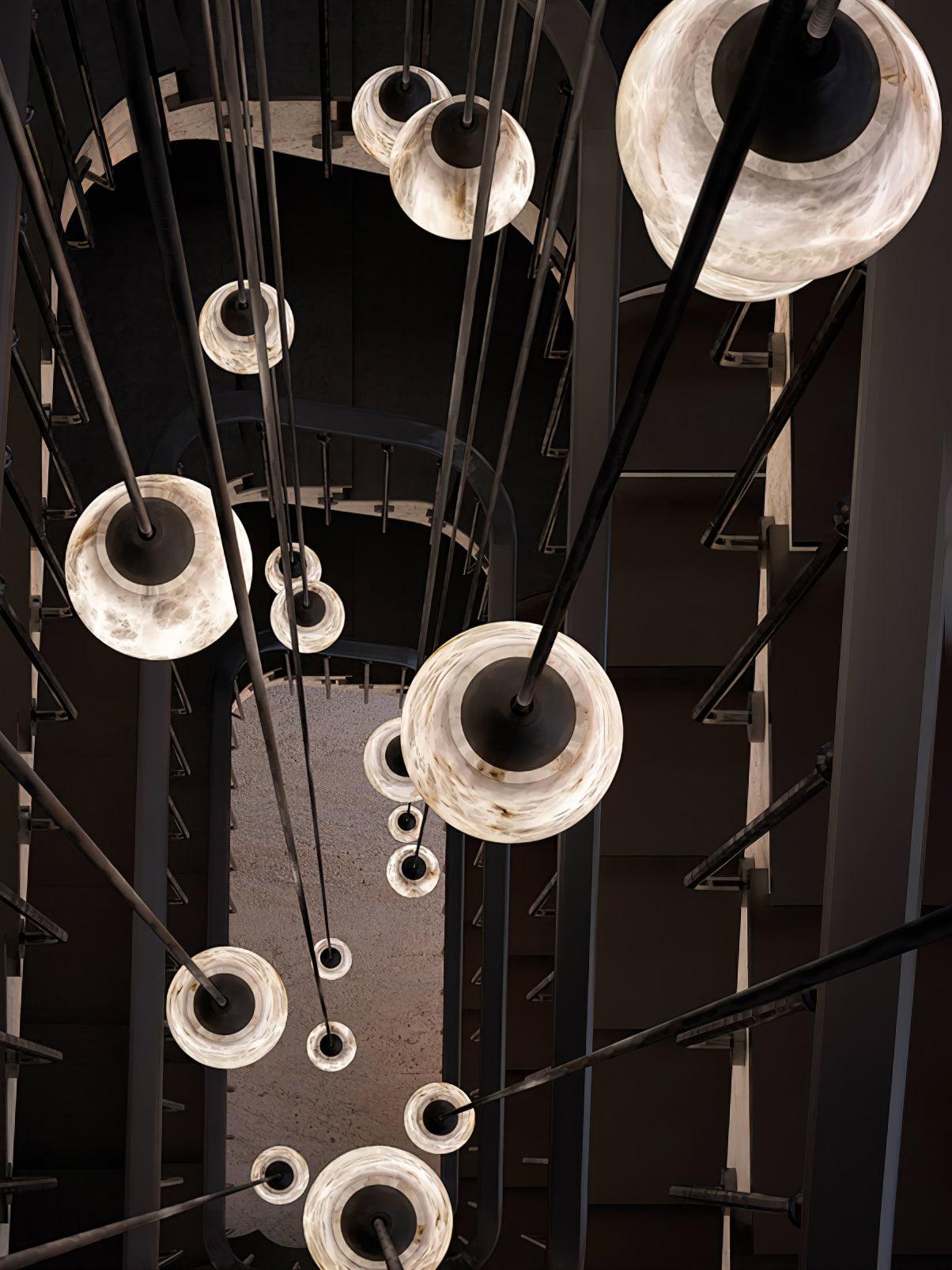 Aurevin Alabaster Cluster Chandelier