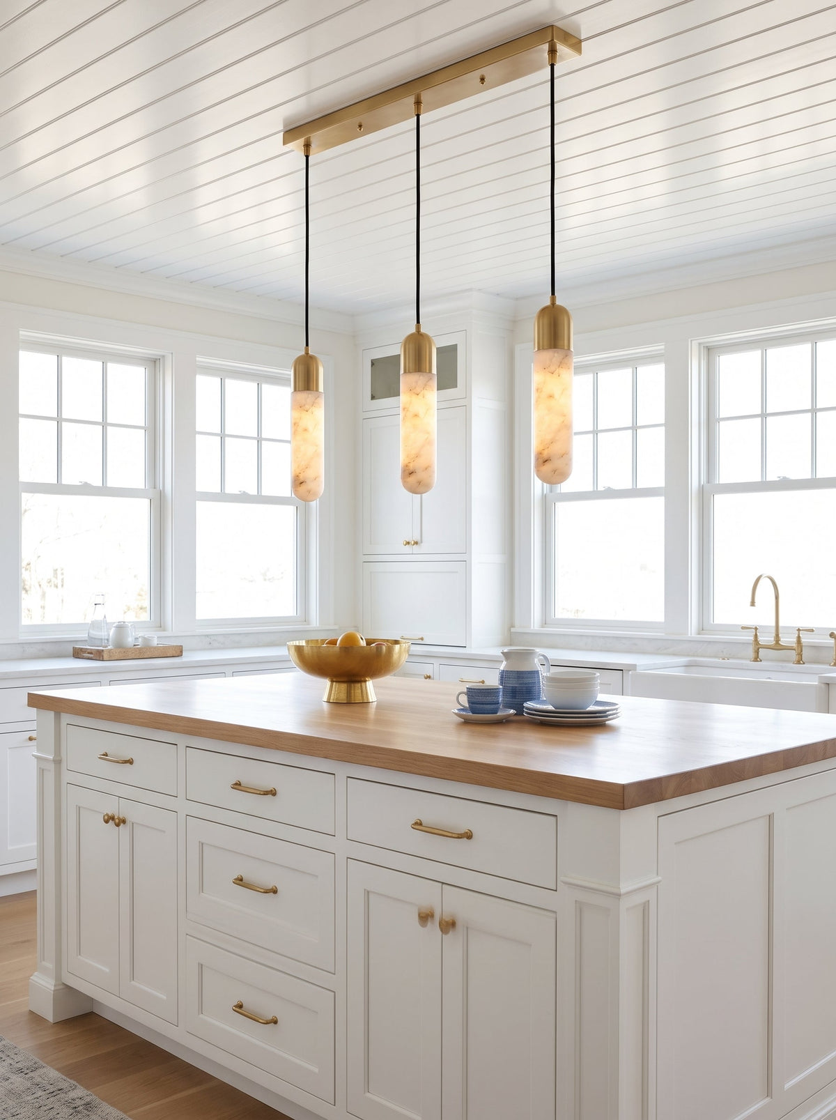 Loxcombe Alabaster Pendant Light